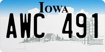 IA license plate AWC491