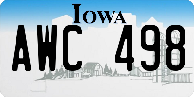 IA license plate AWC498