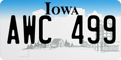 IA license plate AWC499