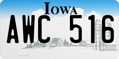 IA license plate AWC516