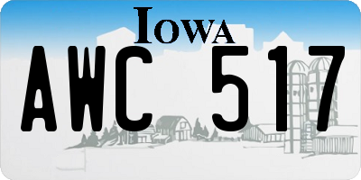 IA license plate AWC517