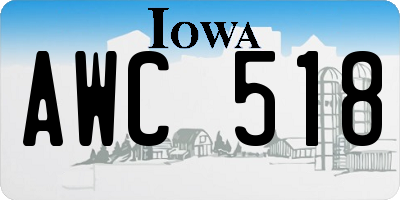 IA license plate AWC518