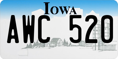 IA license plate AWC520