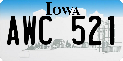 IA license plate AWC521