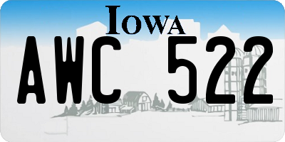 IA license plate AWC522