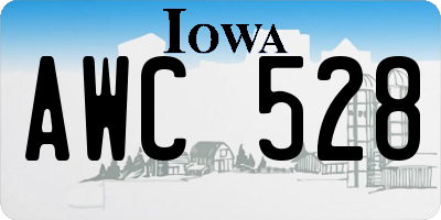 IA license plate AWC528