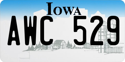IA license plate AWC529