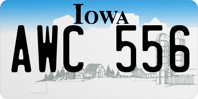 IA license plate AWC556