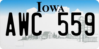 IA license plate AWC559