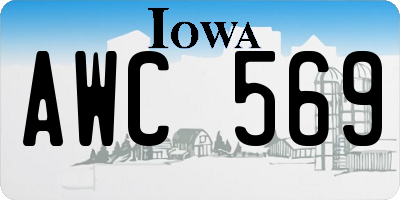 IA license plate AWC569