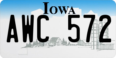 IA license plate AWC572