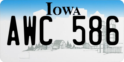 IA license plate AWC586