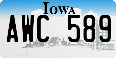 IA license plate AWC589