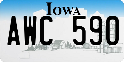 IA license plate AWC590