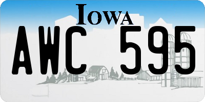 IA license plate AWC595