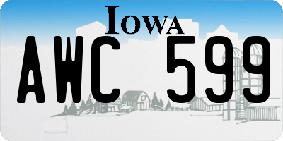 IA license plate AWC599