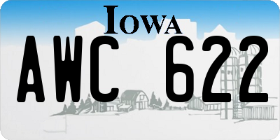 IA license plate AWC622