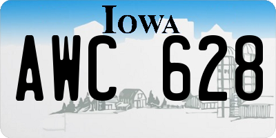 IA license plate AWC628