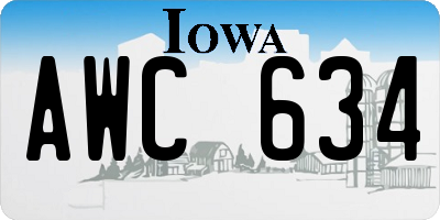 IA license plate AWC634