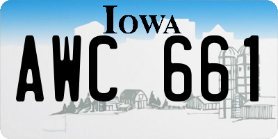 IA license plate AWC661