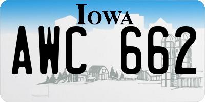 IA license plate AWC662