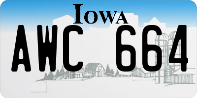 IA license plate AWC664