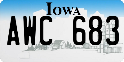 IA license plate AWC683