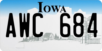 IA license plate AWC684