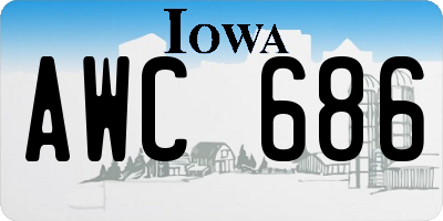 IA license plate AWC686
