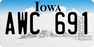 IA license plate AWC691