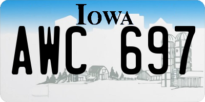 IA license plate AWC697