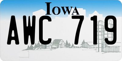 IA license plate AWC719