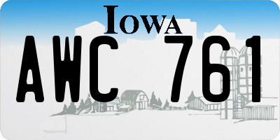 IA license plate AWC761