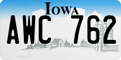 IA license plate AWC762