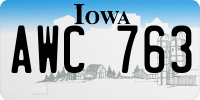 IA license plate AWC763