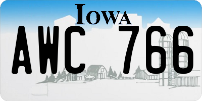 IA license plate AWC766