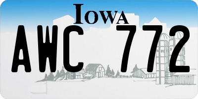 IA license plate AWC772