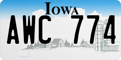 IA license plate AWC774