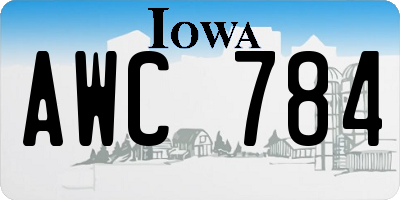 IA license plate AWC784