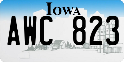 IA license plate AWC823