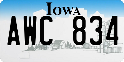 IA license plate AWC834