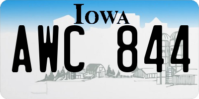 IA license plate AWC844