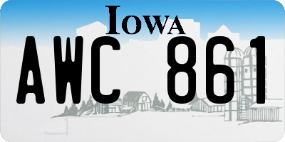 IA license plate AWC861