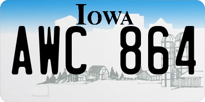 IA license plate AWC864