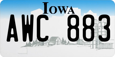 IA license plate AWC883