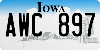 IA license plate AWC897