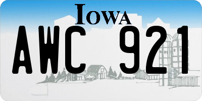 IA license plate AWC921