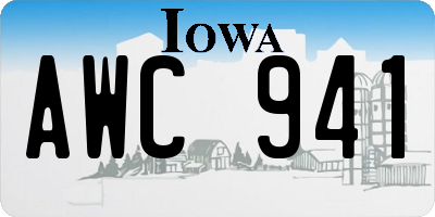 IA license plate AWC941