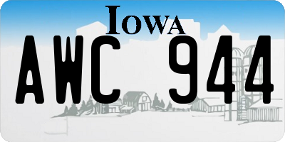 IA license plate AWC944