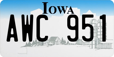 IA license plate AWC951